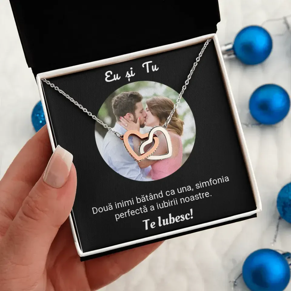 Colier Argint Personalizat cu Poză și Mesaj Unic