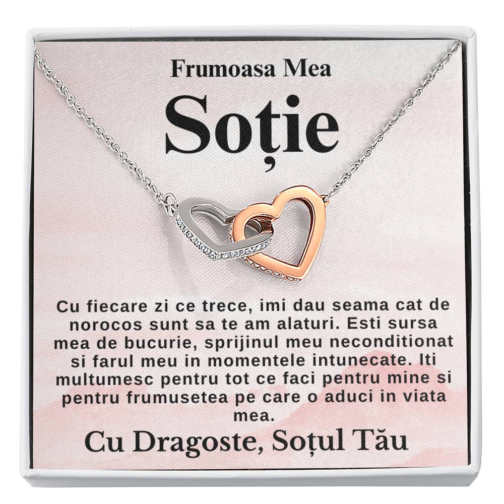 Draga Mea Soție – Colier Inimi Pereche