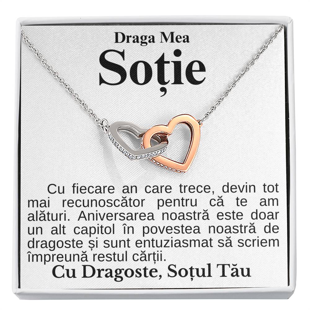 Draga Mea Soție- Colier Inimi Pereche