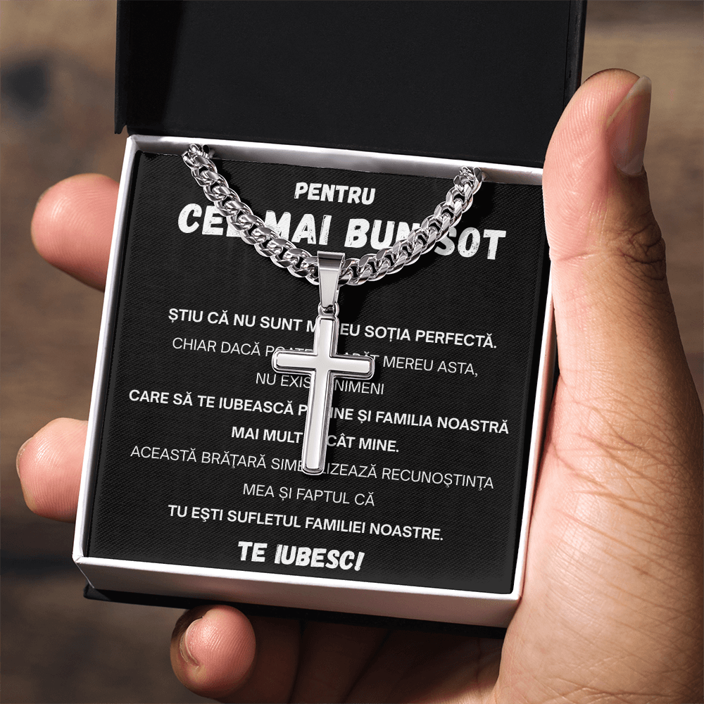 Cadou Pentru dragul meu Fiu- Lantisor Cruce