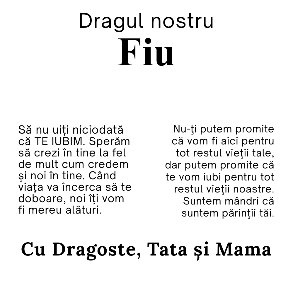 Cadou pentru fiul nostru drag - Brățara Piele Împletită