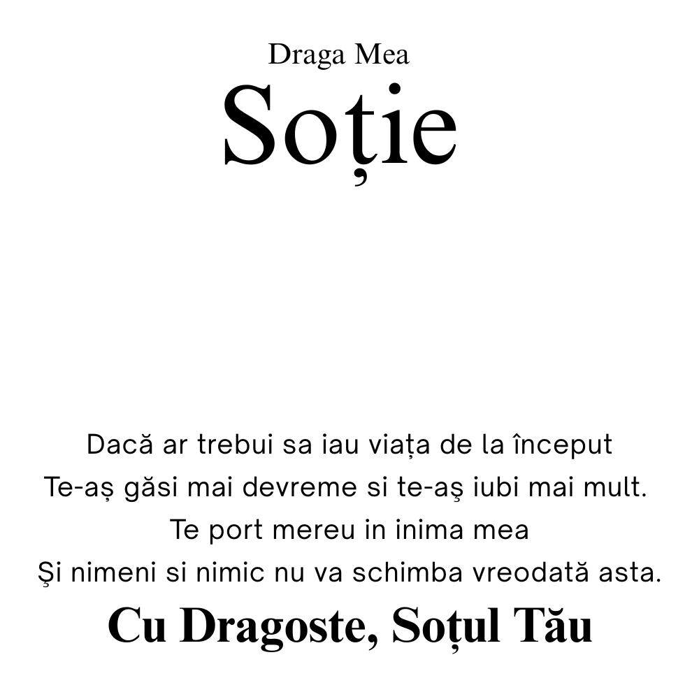 Cadou pentru draga mea  Soție- Colier Inimă