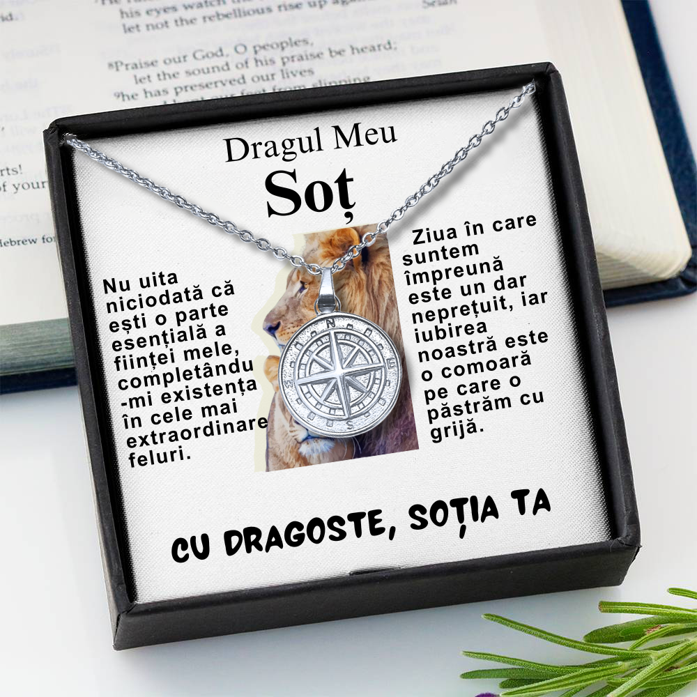 Dragul Meu Soț- Lănțișor Compass Love