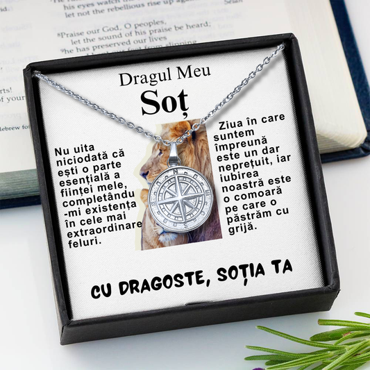Dragul Meu Soț- Lănțișor Compass Love