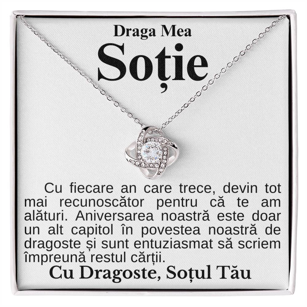 Draga Mea Soție- Colier Love Knot Aniversare