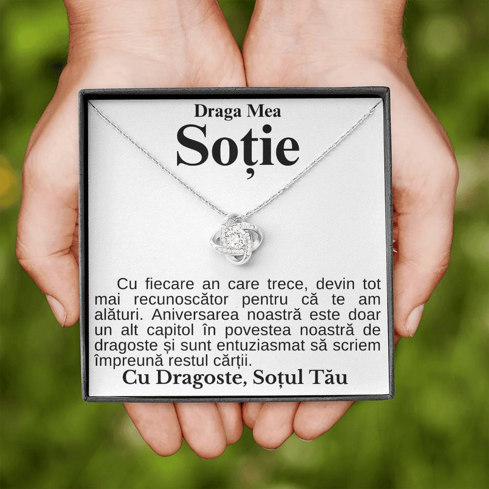 Draga Mea Soție- Colier Love Knot Aniversare