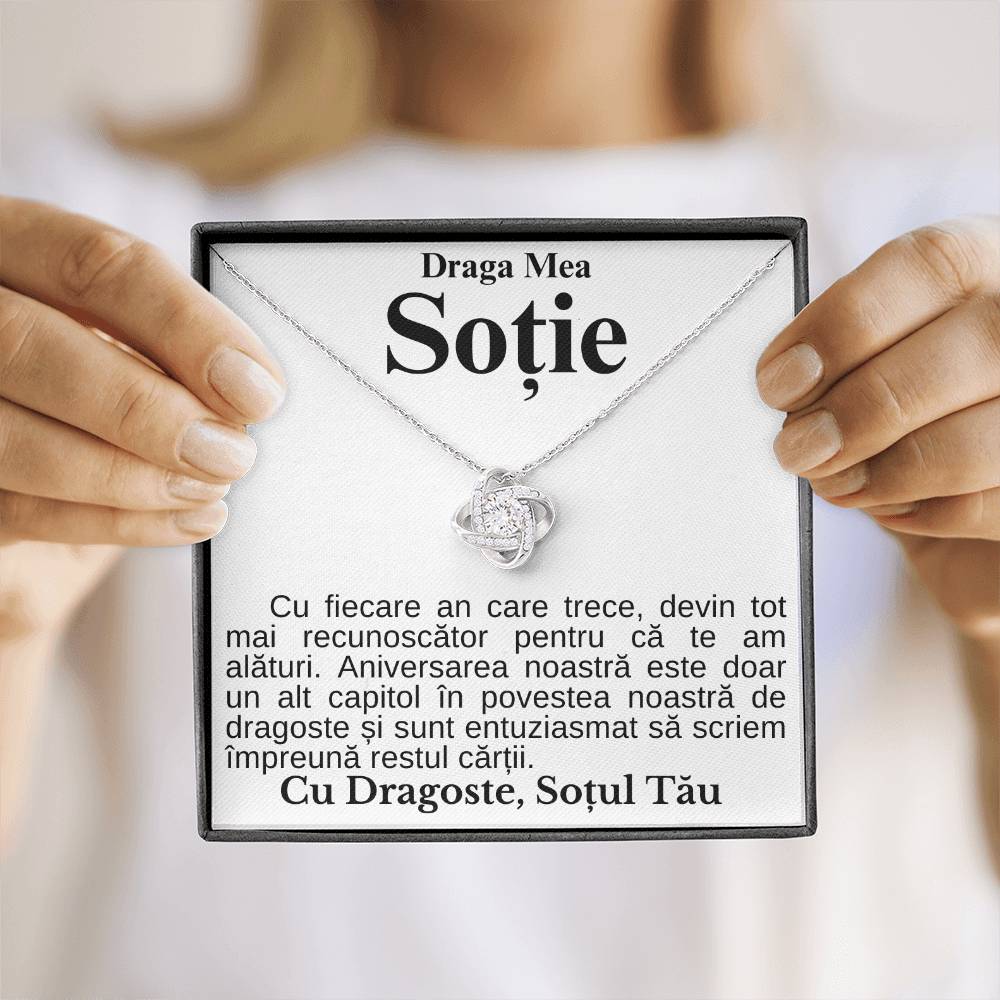 Draga Mea Soție- Colier Love Knot Aniversare
