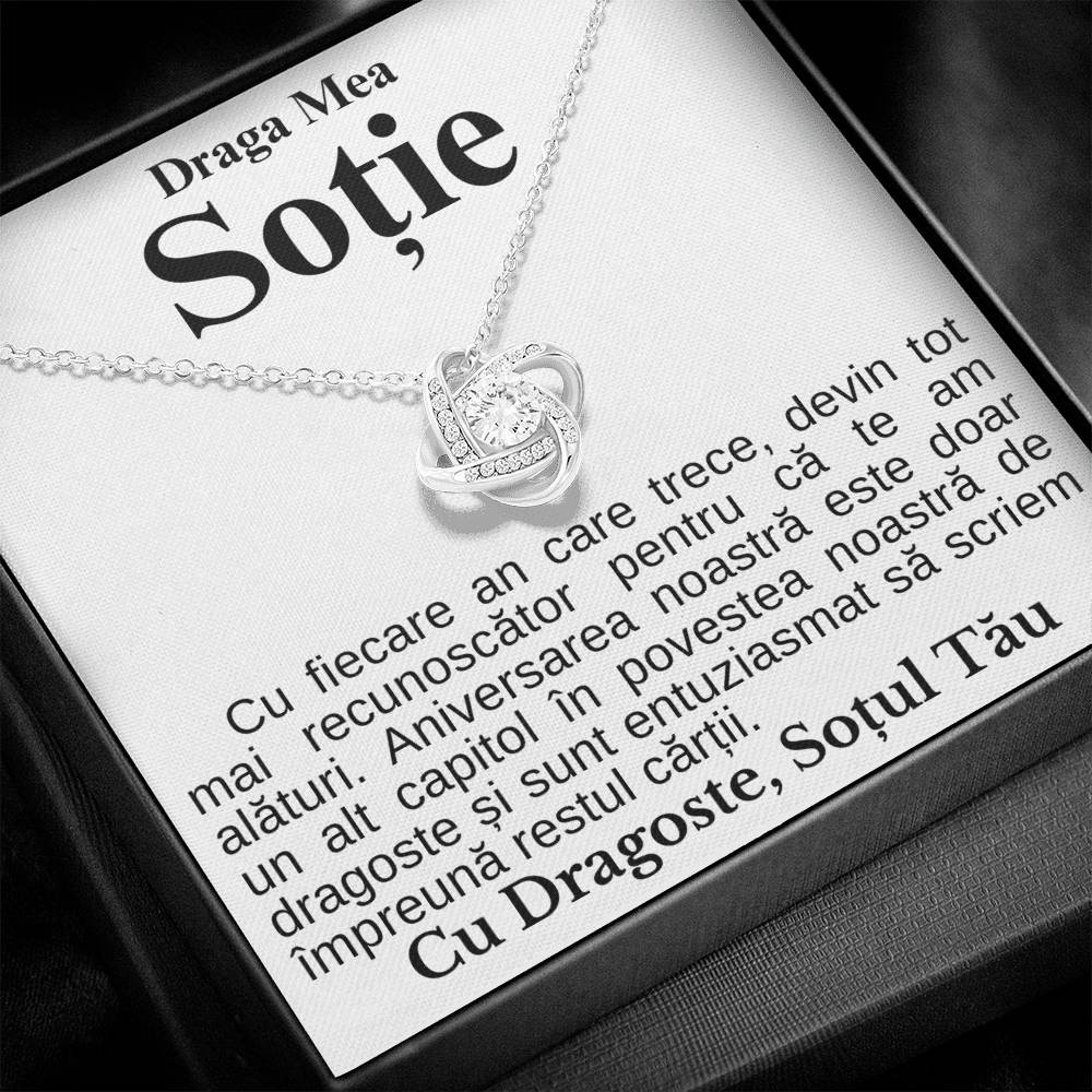Draga Mea Soție- Colier Love Knot Aniversare