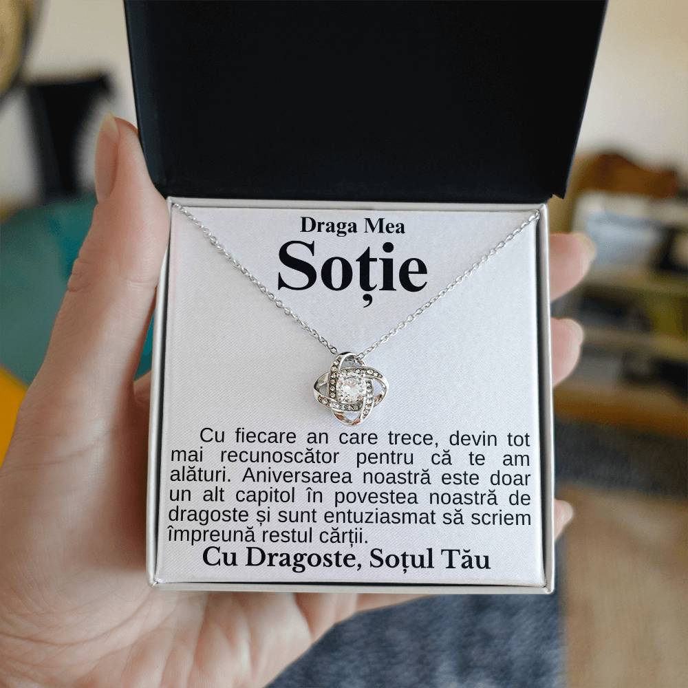 Draga Mea Soție- Colier Love Knot Aniversare