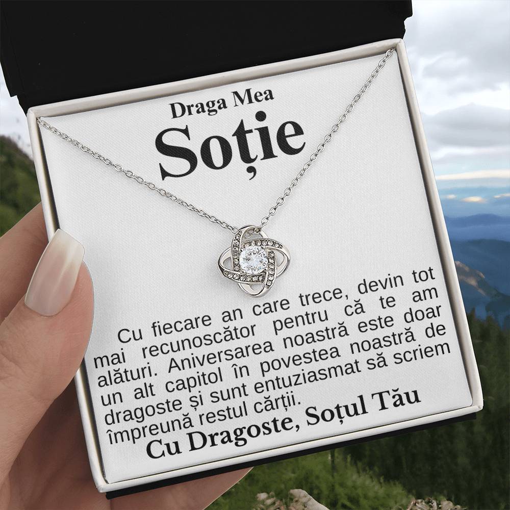 Draga Mea Soție- Colier Love Knot Aniversare