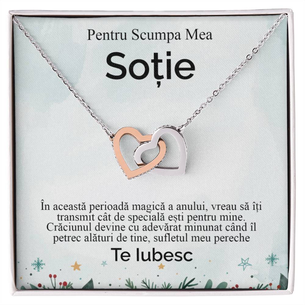 Pentru Scumpa Mea Sotie. Colier Inimi Pereche