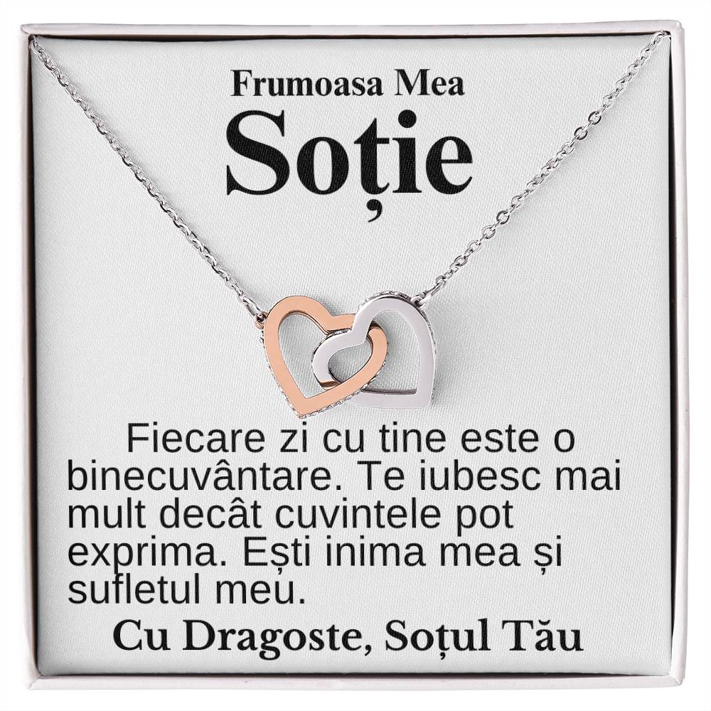 Frumoasa Mea Soție- Colier Inimi Pereche Iubire