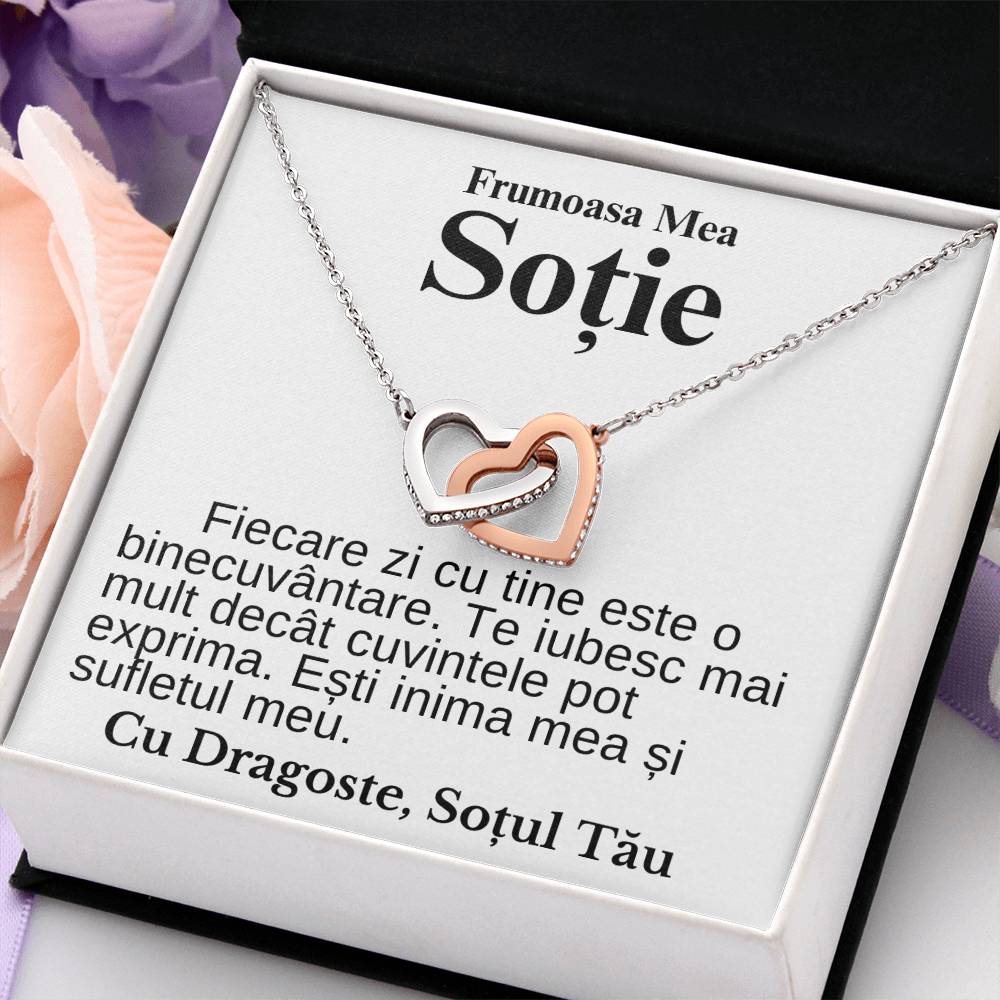Frumoasa Mea Soție- Colier Inimi Pereche Iubire