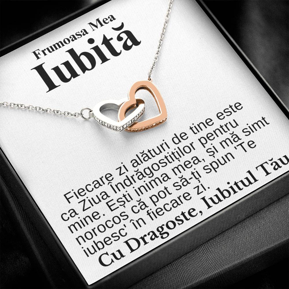 Frumoasa Mea Iubită- Colier Inimi Pereche Forever