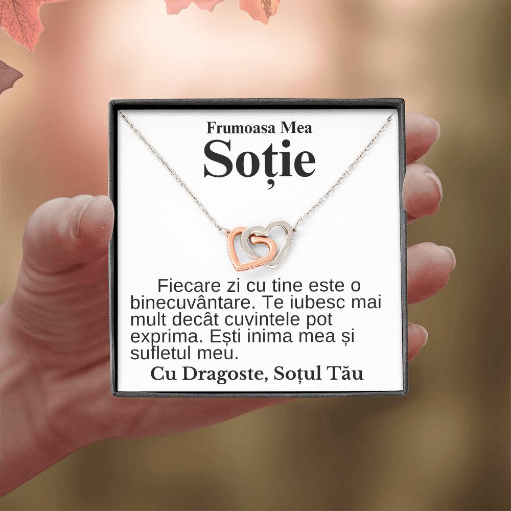 Frumoasa Mea Soție- Colier Inimi Pereche Iubire