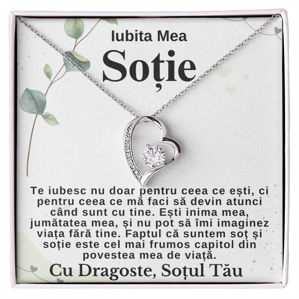 Iubită Soție- Colier Inimă Declarație