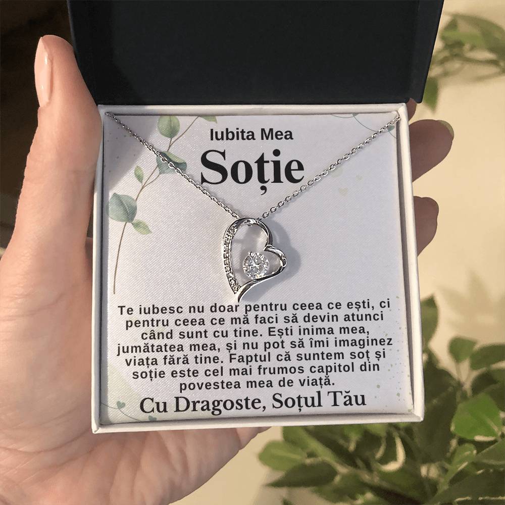 Iubită Soție- Colier Inimă Declarație