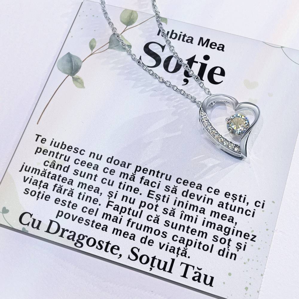 Iubită Soție- Colier Inimă Declarație