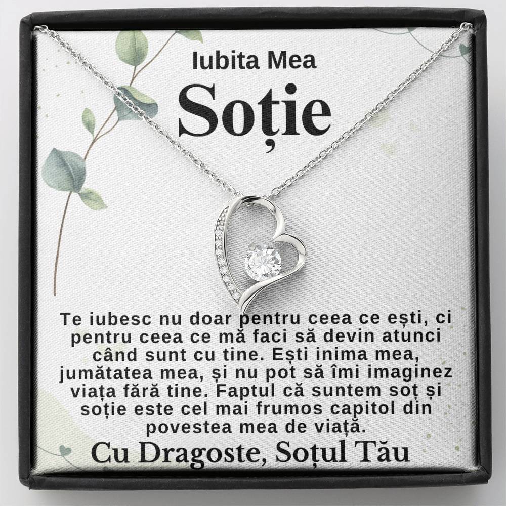 Iubită Soție- Colier Inimă Declarație