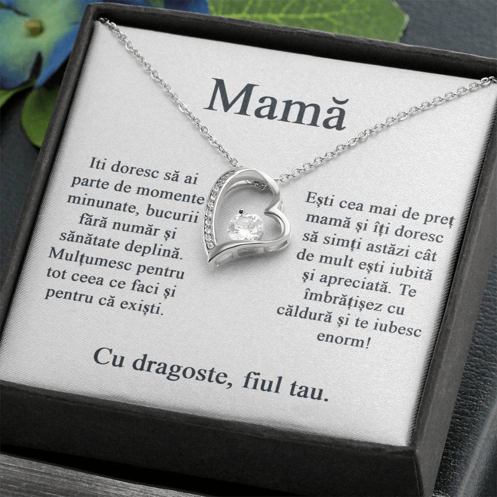 Pentru mamă de la fiu - Colier Inimă