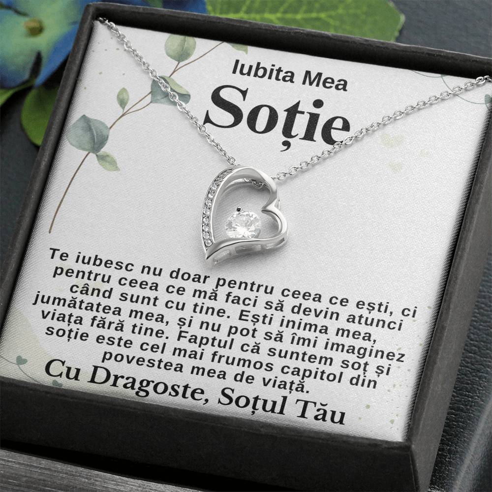 Iubită Soție- Colier Inimă Declarație