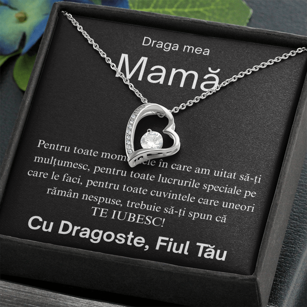 Cadou Mama mea   - Colier inimă Love