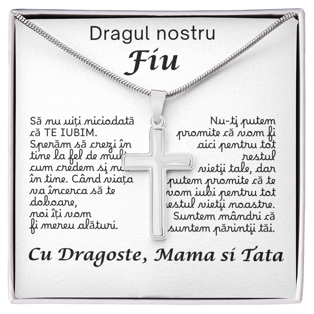 Cadou pentru fiu nostru  – lănțișor cruce
