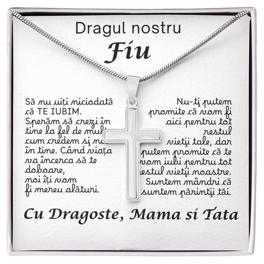 Cadou pentru fiu nostru  – lănțișor cruce