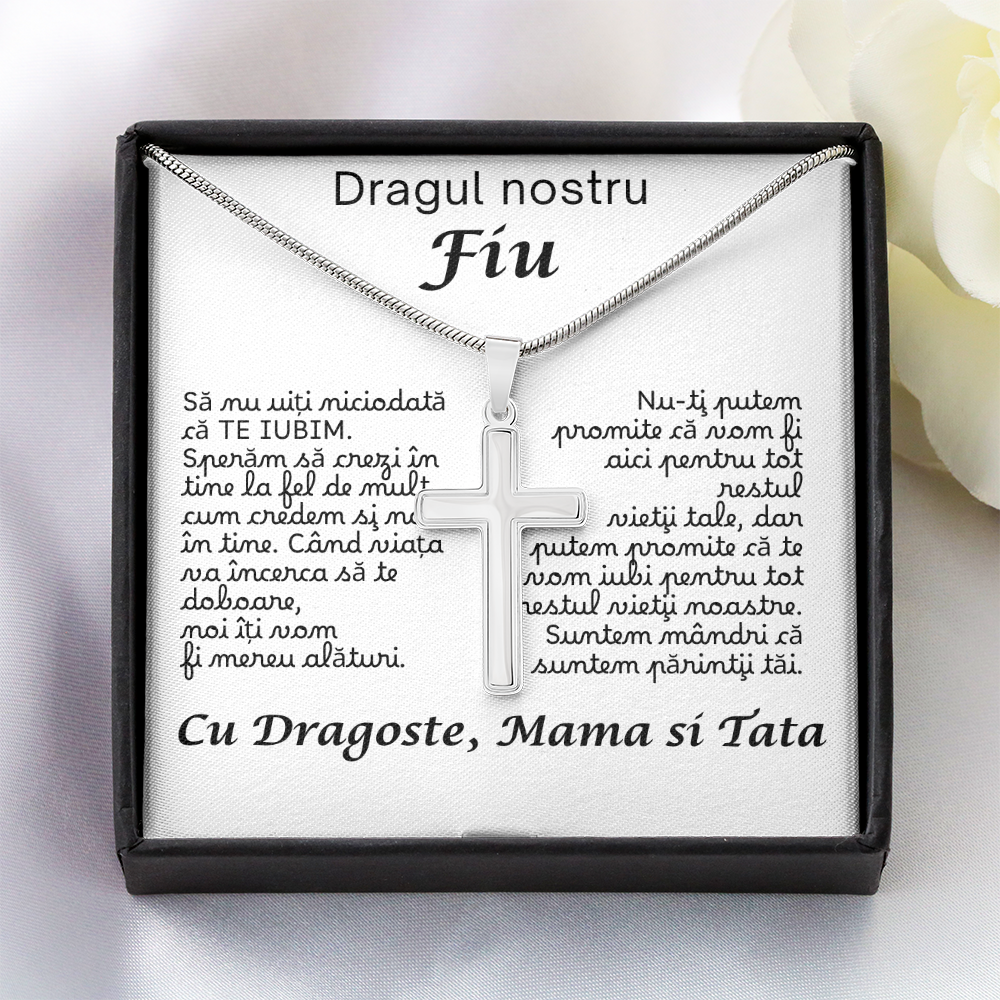 Cadou pentru fiu nostru  – lănțișor cruce