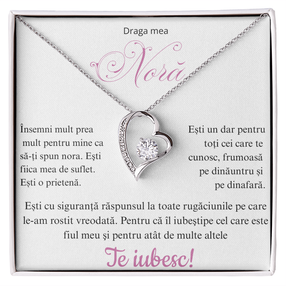 Cadou Pentru nora mea draga   - Colier inimă Love