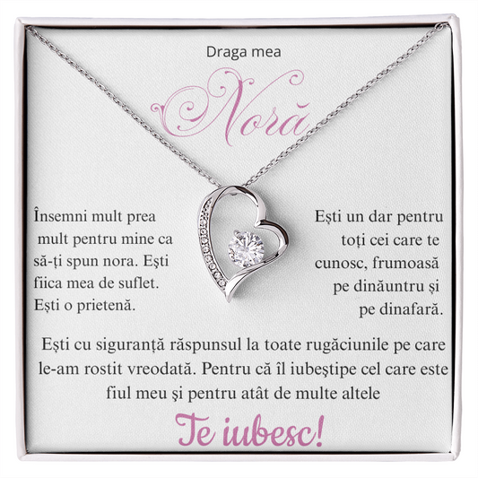 Cadou Pentru nora mea draga   - Colier inimă Love