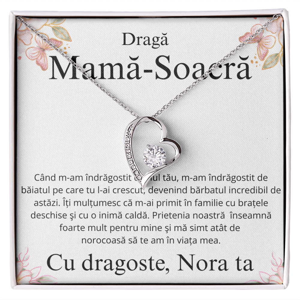 Cadou Pentru draga mea mama soacra - Colier inimă Love