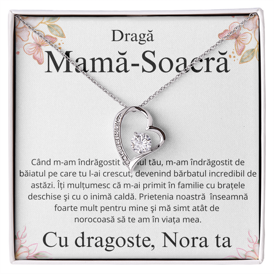 Cadou Pentru draga mea mama soacra - Colier inimă Love