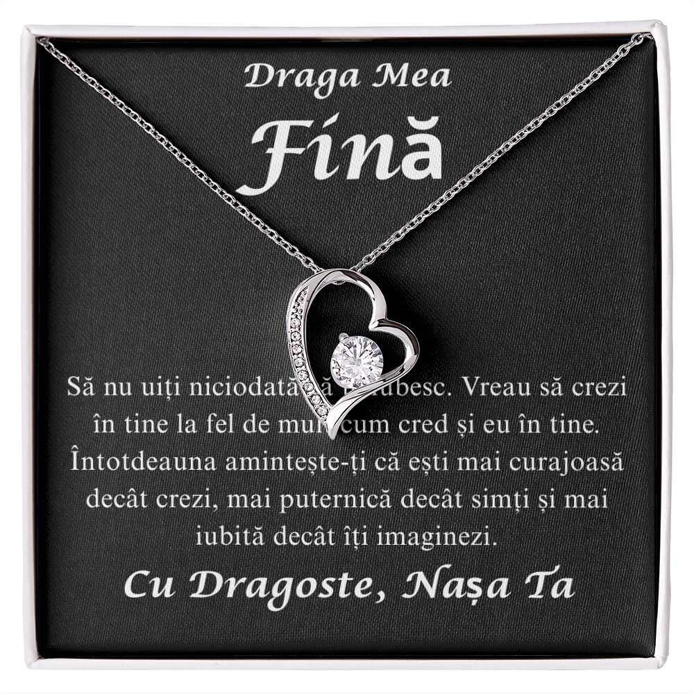 Cadou Pentru fina mea draga   - Colier inimă Love