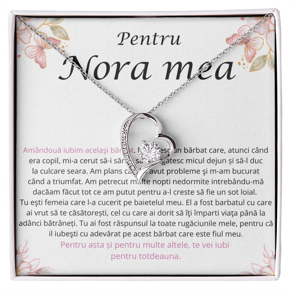 Cadou Pentru nora mea draga   - Colier inimă Love