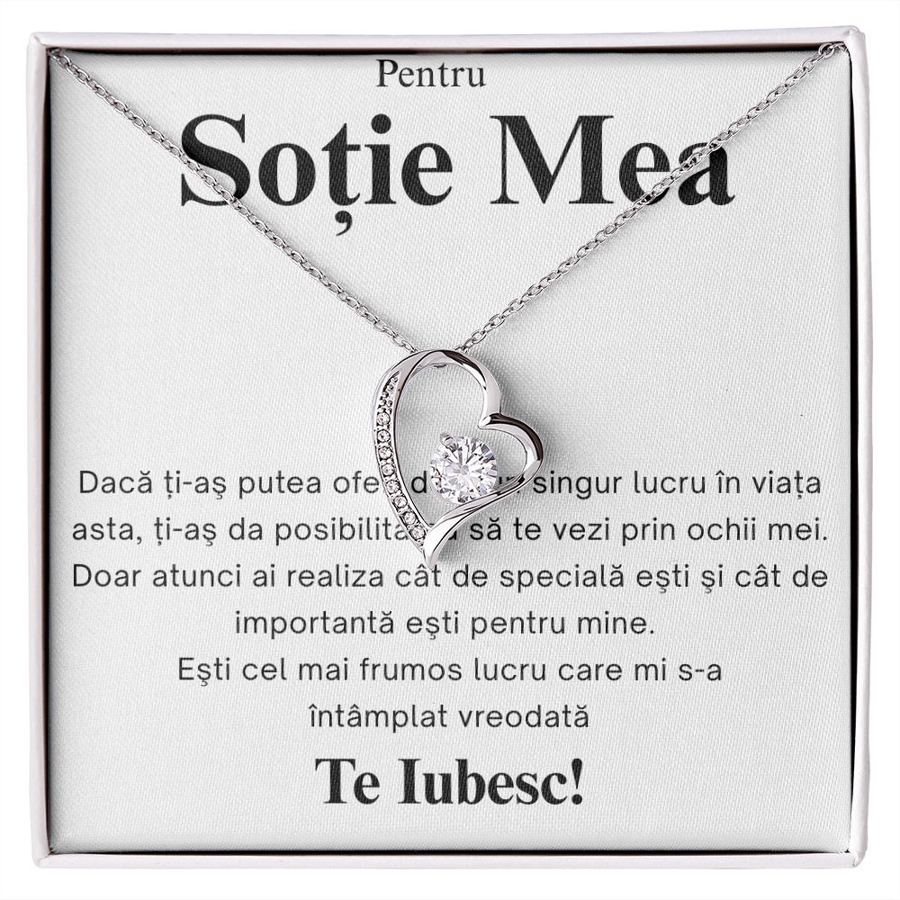 Cadou pentru frumoasa mea Soție - Colier Inimă  simpla