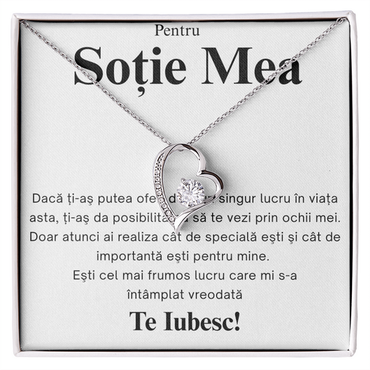 Cadou pentru frumoasa mea Soție - Colier Inimă  simpla