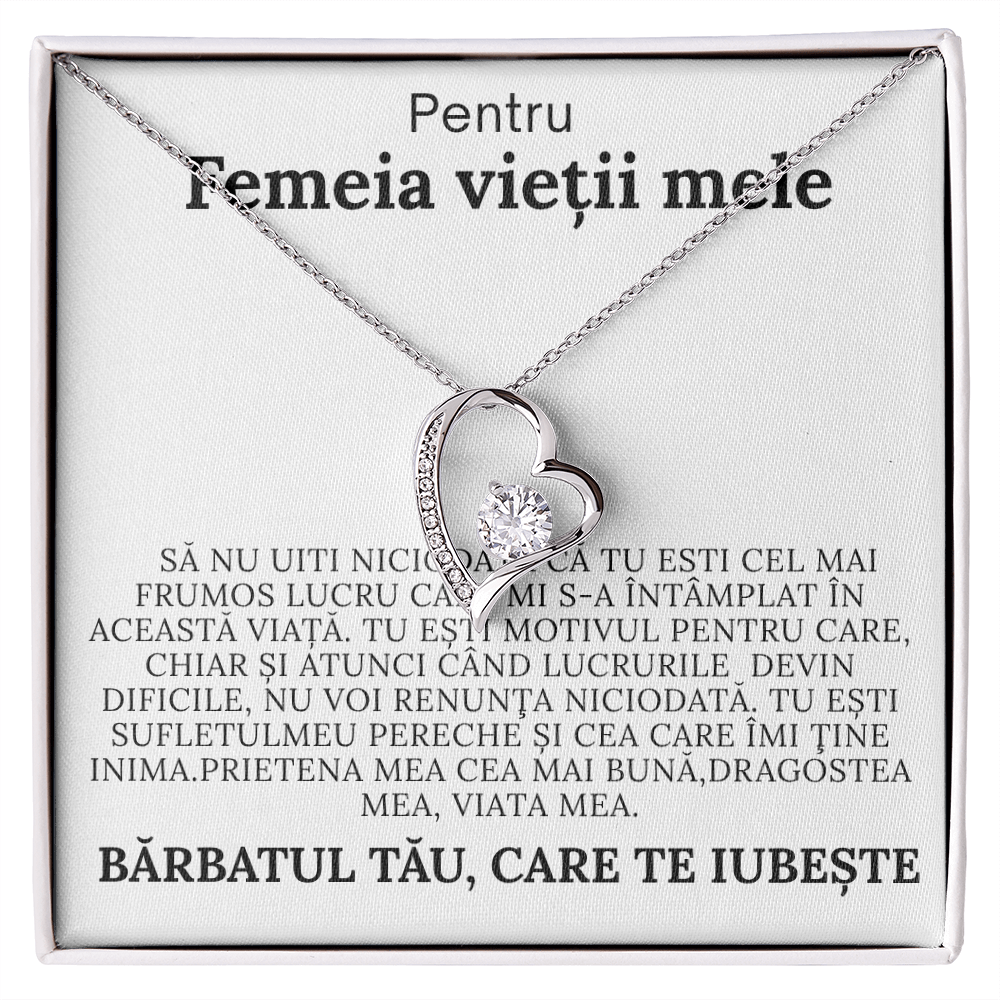 Cadou pentru  Soție- Colier Inimă Declarație