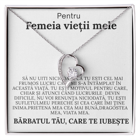 Cadou pentru  Soție- Colier Inimă Declarație