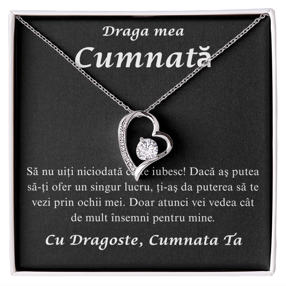 Cadou Pentru cumnata mea draga   - Colier inimă Love