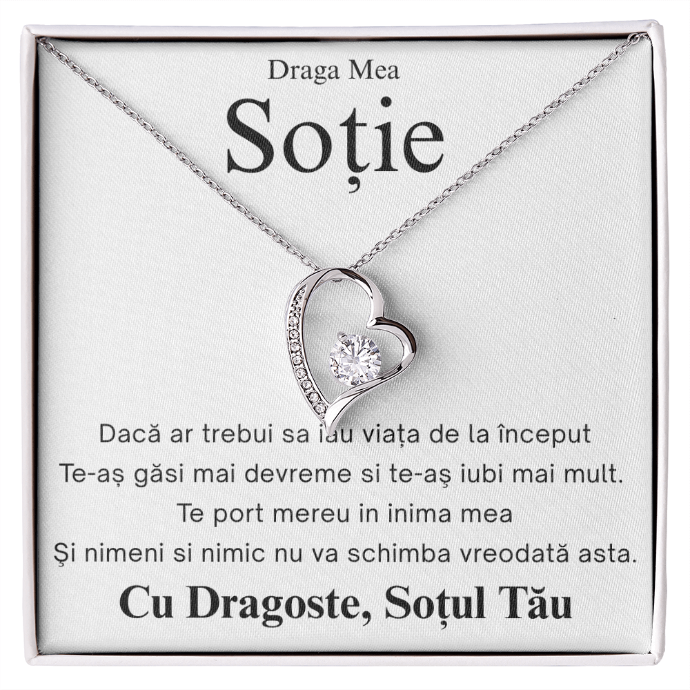 Cadou pentru draga mea  Soție- Colier Inimă
