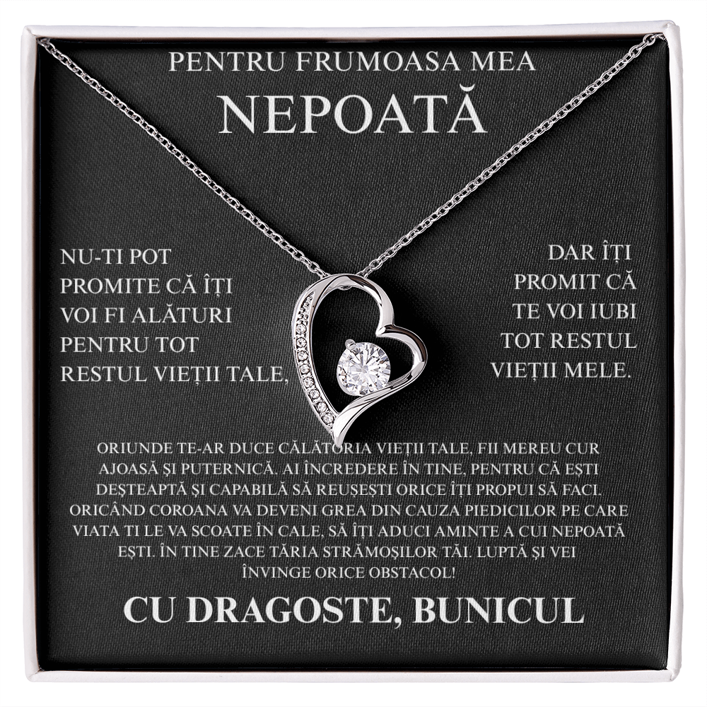Cadou Pentru nepoata mea  draga   - Colier inimă Love