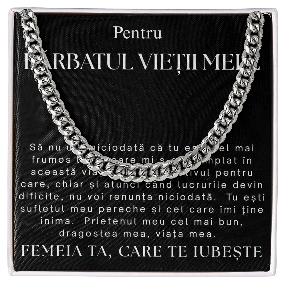 Cadou pentru iubitul meu scump - Lantisor Cuban link