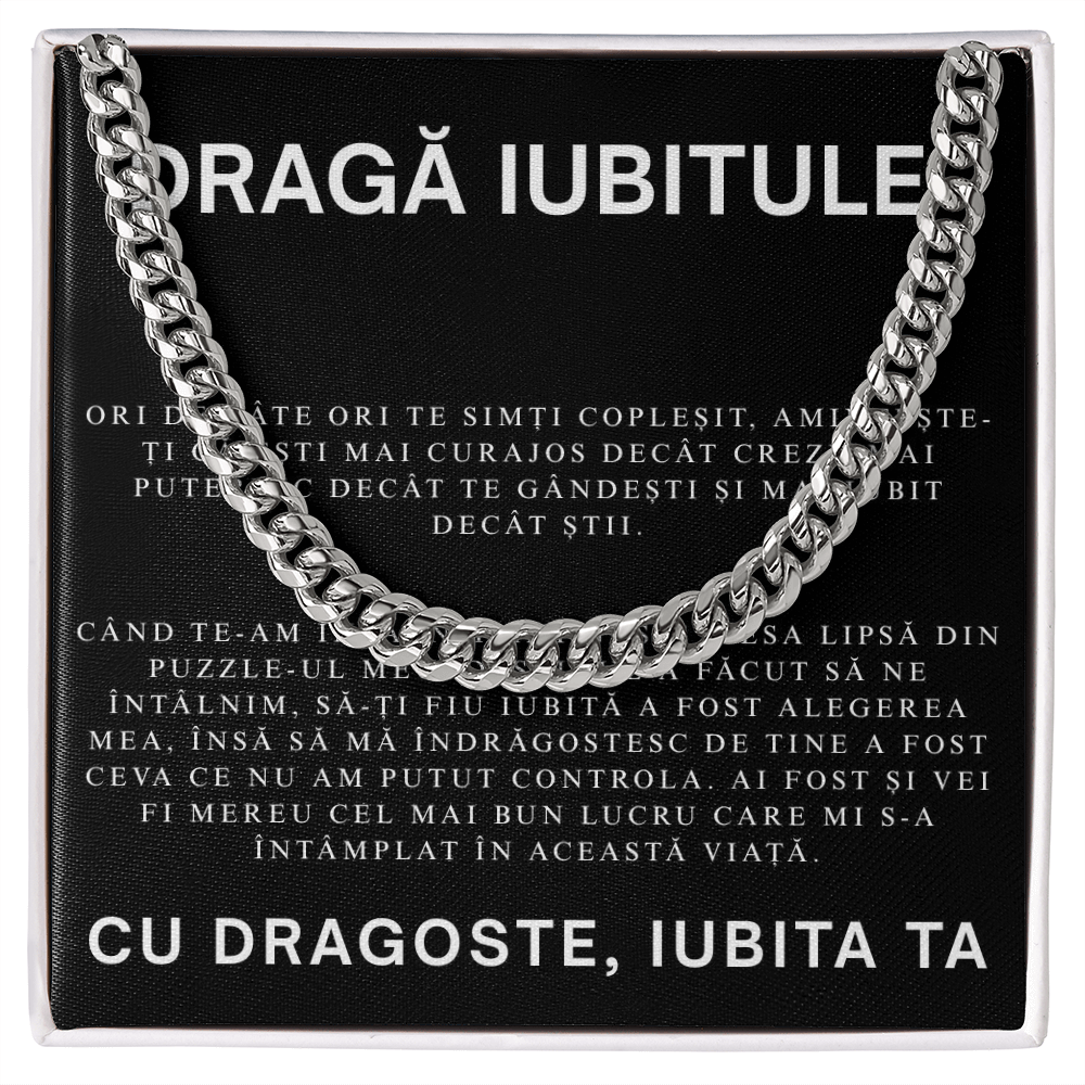 Cadou pentru iubitul meu- Lantisor Cuban link
