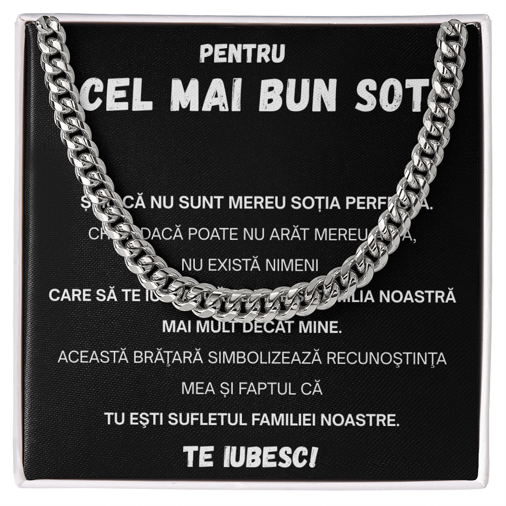 Cadou Pentru Sotul meu  drag   - Lantisor Cuban Link