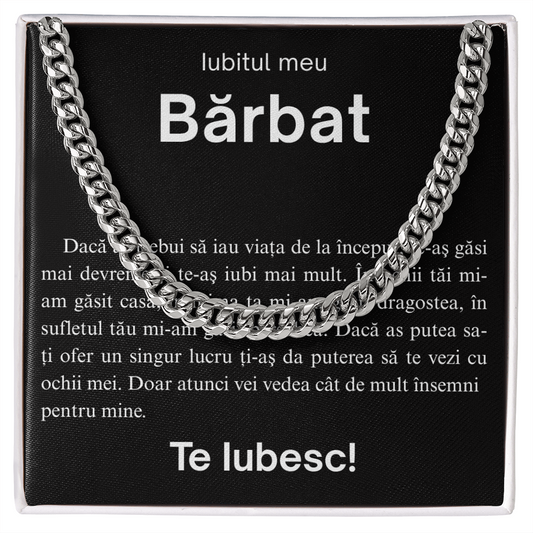 Cadou Pentru barbatul meu  - Lantisor Cuban Link