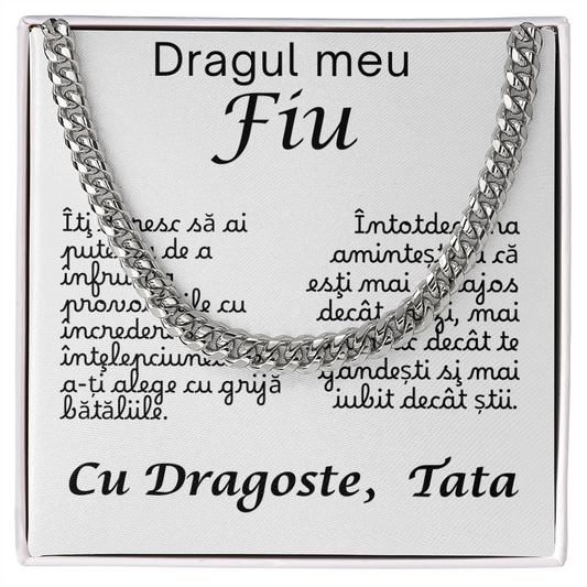 Cadou Pentru Fiul meu - Lantisor Cuban Link