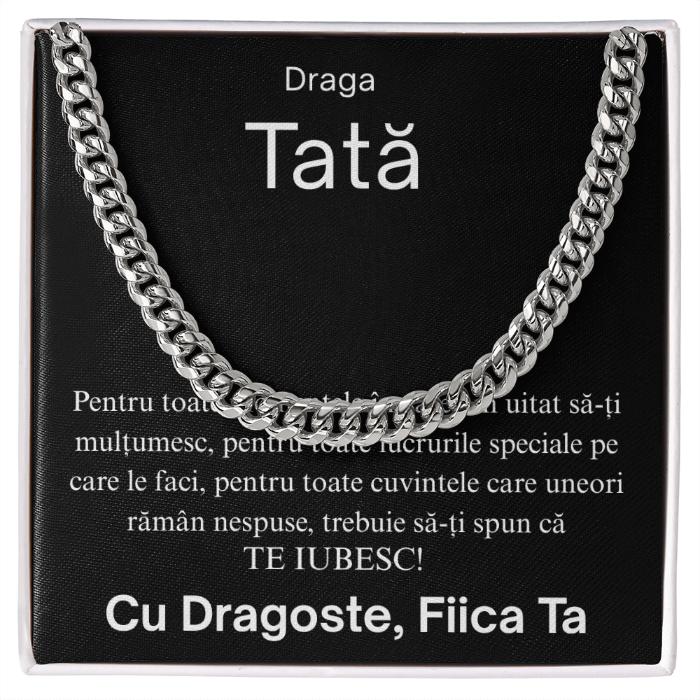 Cadou pentru  Iubitul meu tata - Lantisor Cuban link