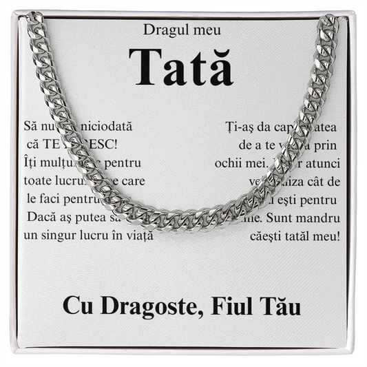 Cadou pentru  tatal - Lantisor Cuban link