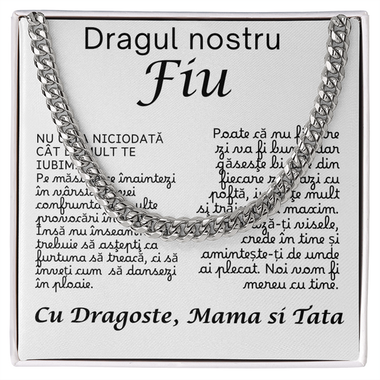 Cadou Pentru Fiul nostru - Lantisor Cuban Link